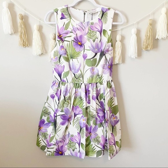 Alice + Olivia Joyce Floral Print Mini Dress 6 - Picture 4 of 15